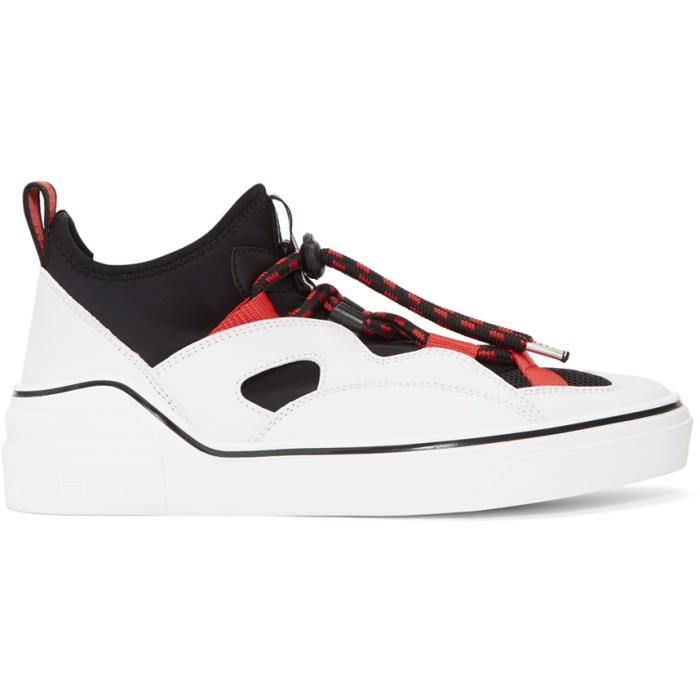 Photo: Givenchy Black and White George V Hike Low Sneakers 