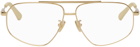 Bottega Veneta Gold Aviator Glasses