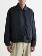 A.PRESSE - Silk-Blend Gabardine Bomber Jacket - Black