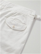 Rubinacci - Manny Straight-Leg Pleated Cotton Shorts - White
