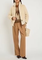 Moncler Cedre Padded Teddy Jacket Cream