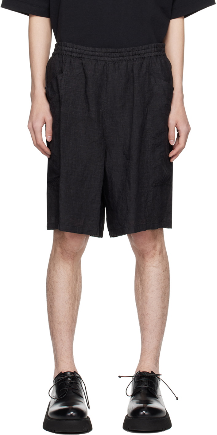 YLÈVE Black Drawstring Shorts