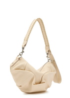 Vivienne Westwood Agnes Small Gathered Leather Shoulder bag - Cream - One Size