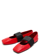 Givenchy Logo-appliquéd Leather Ballet Flats Red