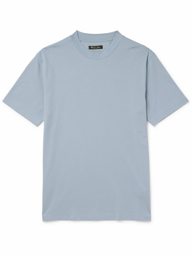 Photo: Loro Piana - Cotton-Jersey T-Shirt - Blue