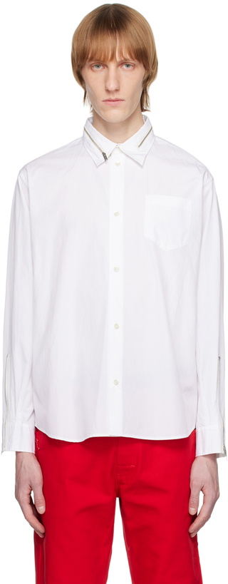 Photo: Undercover White Zip Shirt