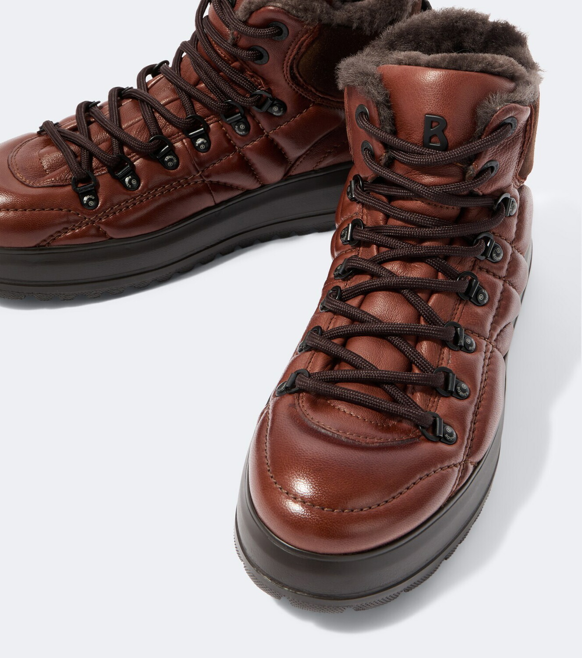 Bogner Antwerp quilted leather lace-up boots
