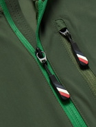 Moncler Grenoble - Logo-Appliquéd Stretch-Jersey Zip-Up Base Layer - Green