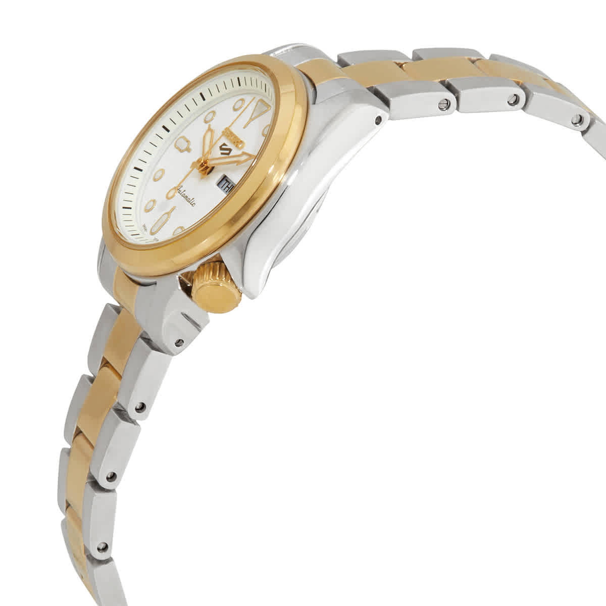 【SEIKO】5 Sports White Dial Two-tone Ladies Watch Seiko 5 Sports White Dial Two-tone Ladies Watch SRE004K1 Seiko