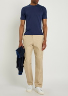 John Smedley Lorca Fine-knit Cotton T-shirt Navy