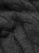 Ralph Lauren Purple label - Cable-Knit Cashmere Zip-Up Hoodie - Gray