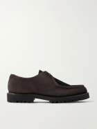 Mr P. - Suede Derby Shoes - Brown