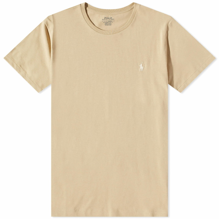 Photo: Polo Ralph Lauren Men's Custom Fit T-Shirt in Coastal Beige