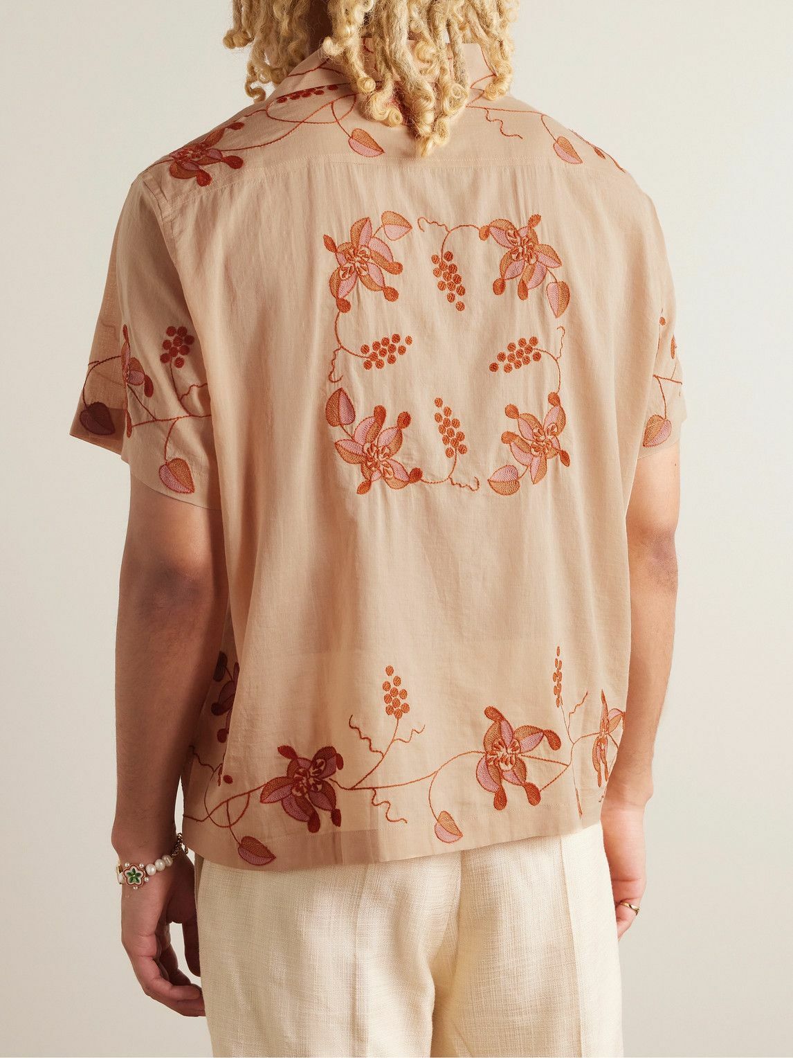 Embroidered Shirt in Buganvilla Embroidered Shirt in Buganvilla