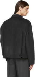 Acne Studios Black & Grey Pinstripe Jacket