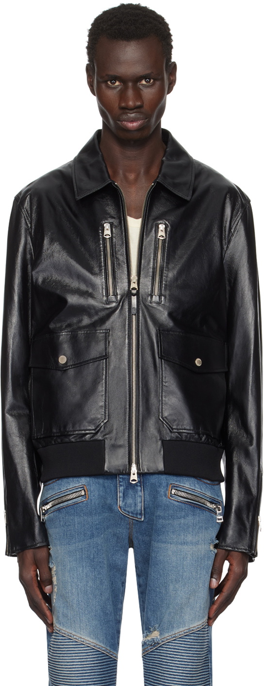 Mackage Leather Bomber jacket on shops sale!