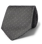 PAUL SMITH - 8cm Polka-Dot Silk-Jacquard Tie - Gray