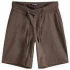 Ottolinger Women's Stripe Tailored Shorts in Brown