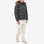 Moncler Men's Mayaf Fake Fur Collar Down Parka Jacket in Black