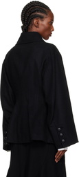 YOHJI YAMAMOTO Black Darts Pea Coat