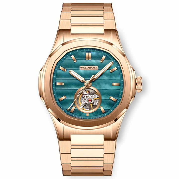 Photo: Waldhoff Navigator Automatic Blue Mother of Pearl Dial Mens Watch MW-22-FM