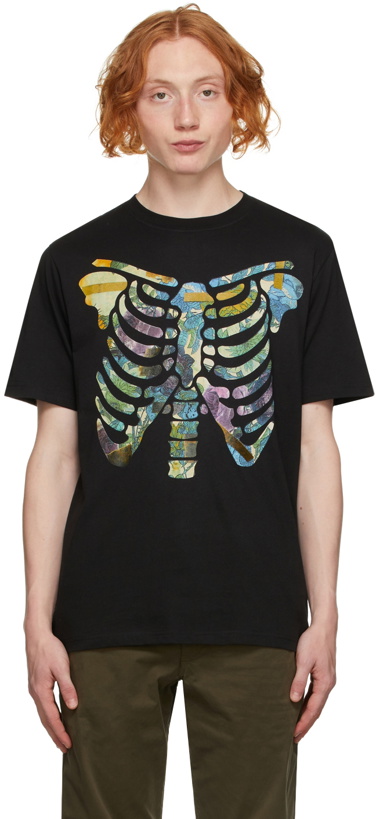 Photo: PS by Paul Smith Black Ribs Floral T-Shirt