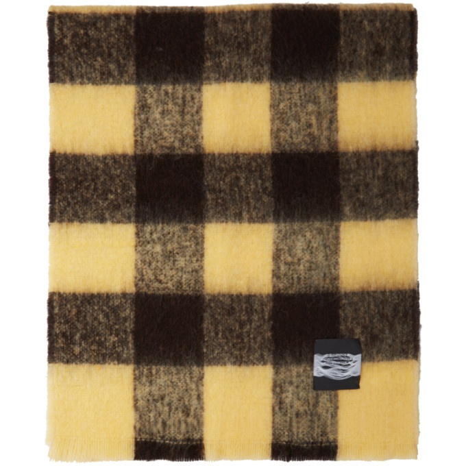 Photo: Our Legacy Brown and Yellow Check Blanket Scarf