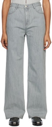 AMOMENTO Blue Bootcut Jeans
