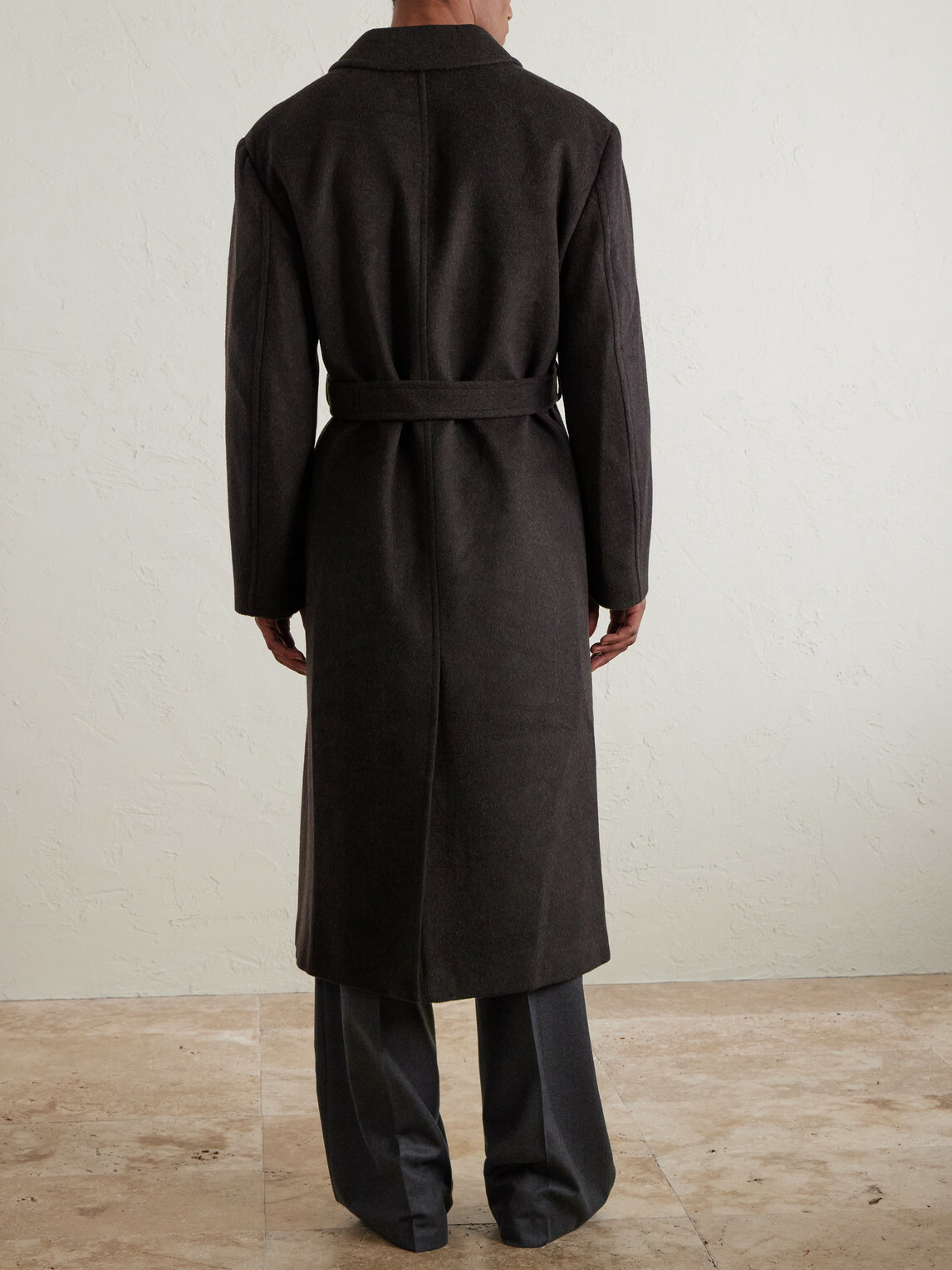 Amomento - Belted Wool-Blend Coat - Brown