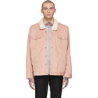 Naked and Famous Denim Pink Oversized Corduroy Jacket