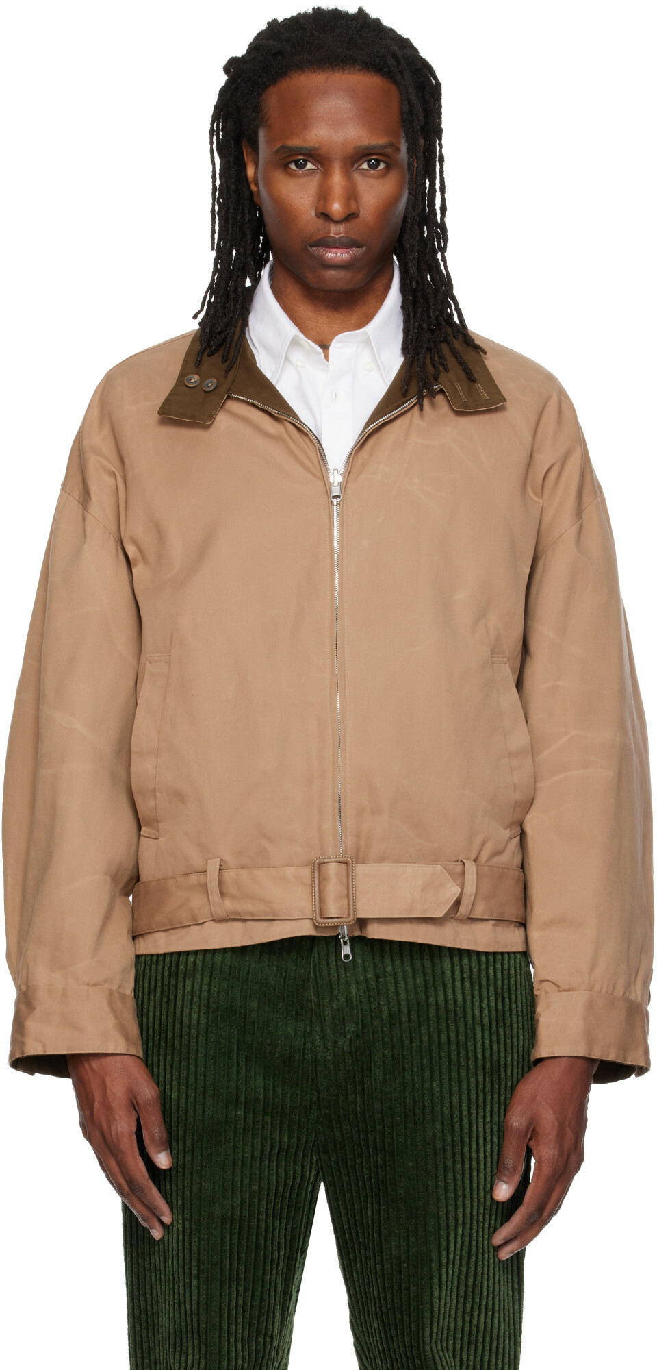 SOSHIOTSUKI Beige Paraffin Reversible Blouson Jacket
