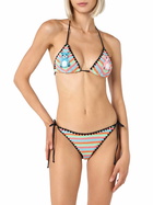 MC2 Saint Barth Women Crochet Triangle Bikini Maleah With Pacthes | Beepy Bella Special Edition