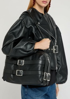 Simone Rocha Biker Belted Leather Shoulder bag - Black - One Size