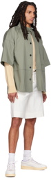 Jil Sander Green Paneled Shirt