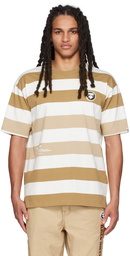 AAPE by A Bathing Ape Beige Stripe T-Shirt