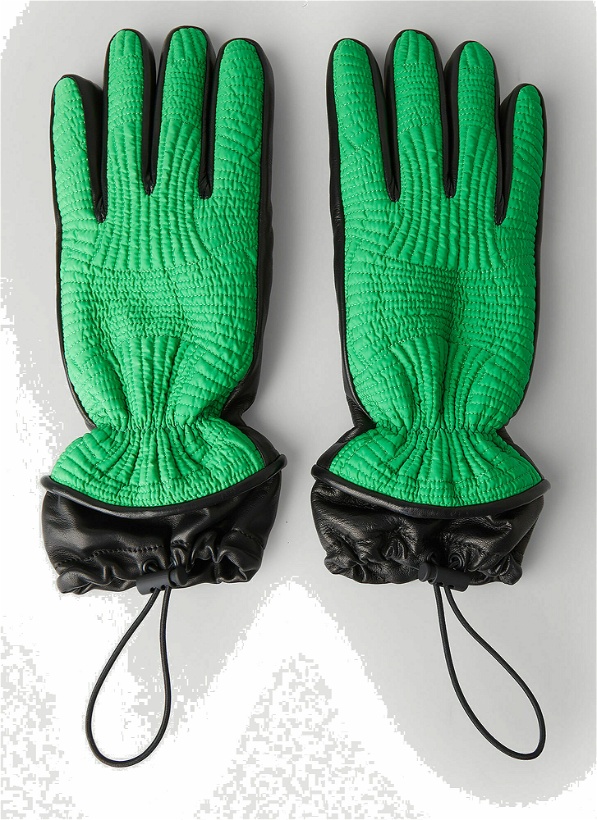 Photo: Drawstring Gloves in Green