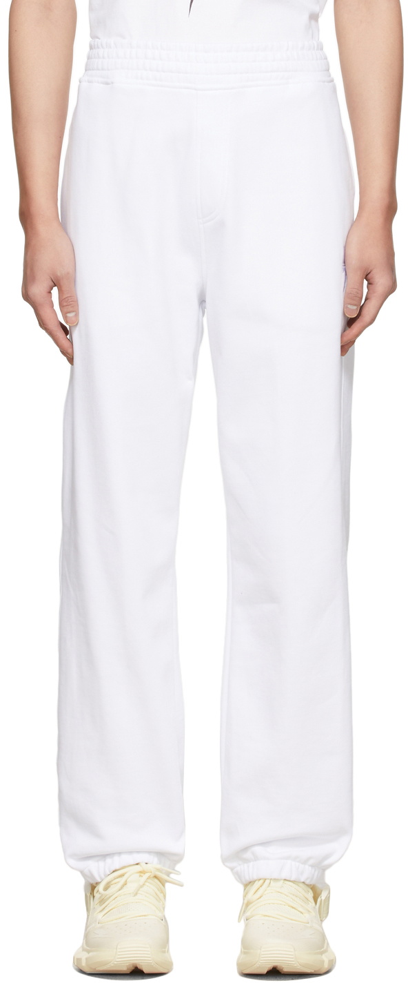 Neil Barrett White Thunderbolt Lounge Pants