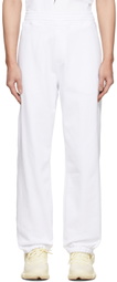 Neil Barrett White Thunderbolt Lounge Pants