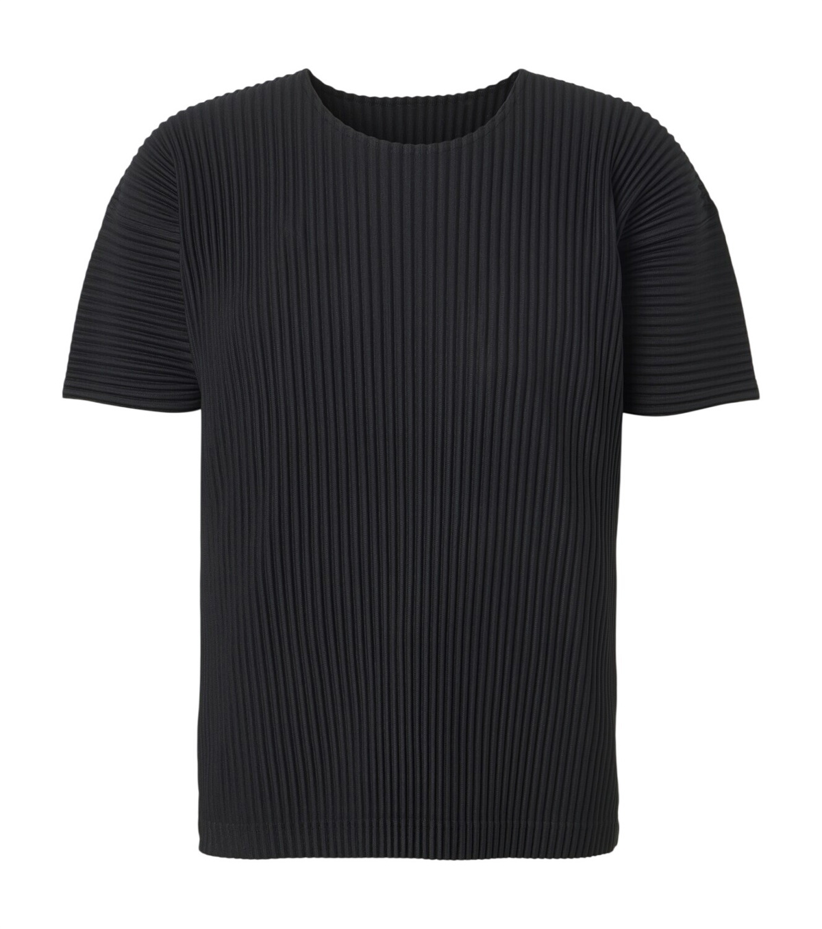 Homme Plissé Issey Miyake Men's Pleated T-Shirt in Black Homme
