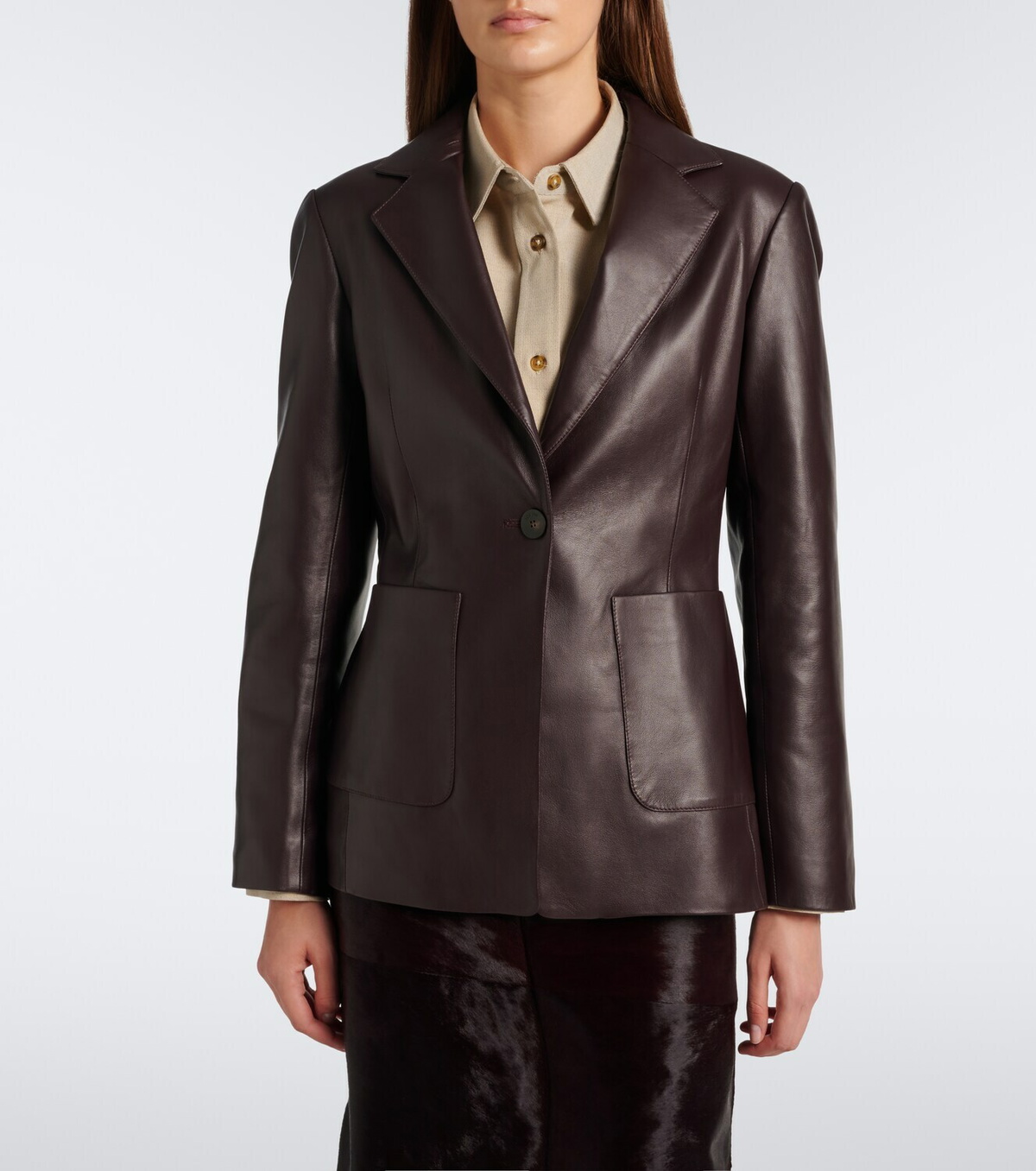 Joseph Glenview leather blazer