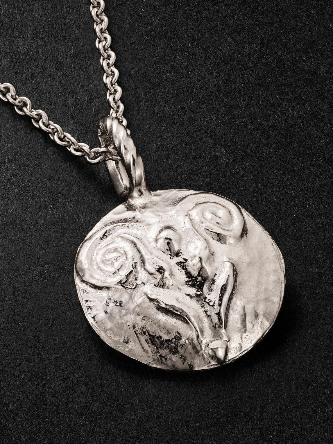 Elhanati - Star Sign Aries White Gold Pendant Necklace