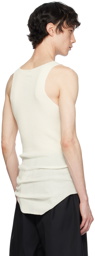 Rick Owens Off-White Ribbed Tank Top