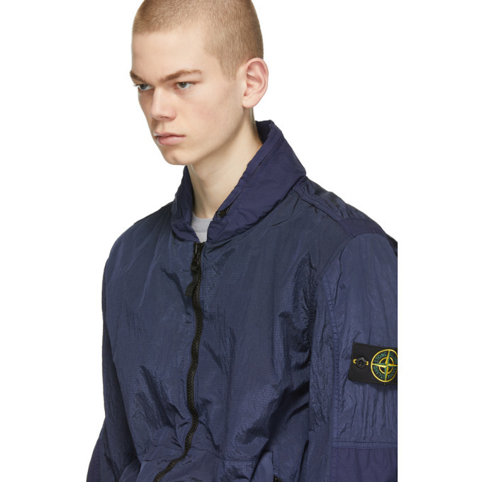 Stone island blue clearance nylon metal jacket