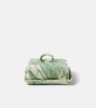 Cabana Marbled ceramic butter dish
