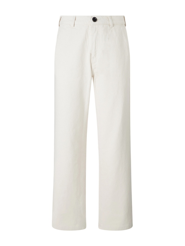 Photo: Oliver Spencer - Straight-Leg Organic Cotton-Twill Trousers - Neutrals