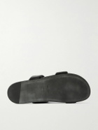 SAINT LAURENT - Nichols Leather Slides - Black