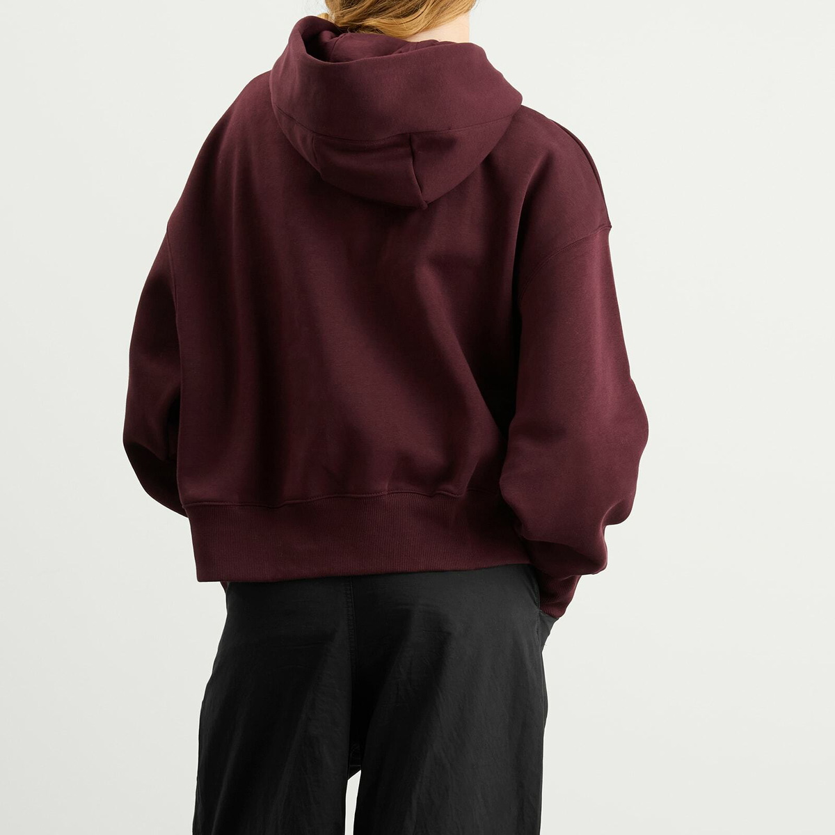 Nike Women's Phoenix Fleece Oversized Hoodie in Burgundy/Sail