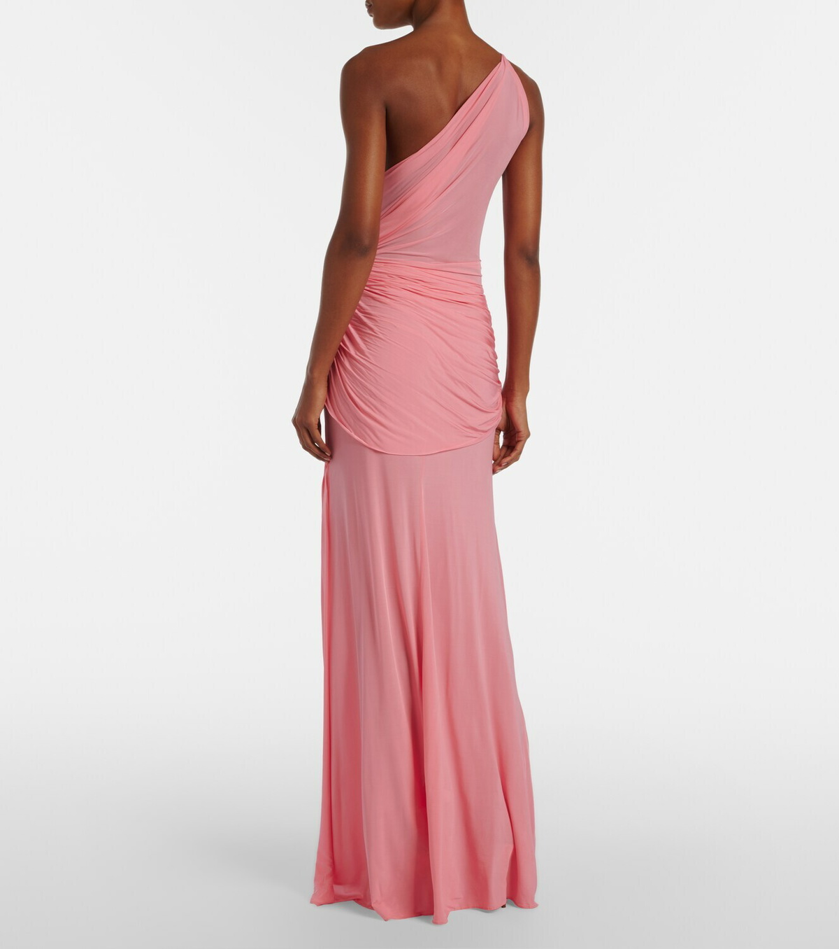 Alex Perry Gathered one-shoulder jersey gown