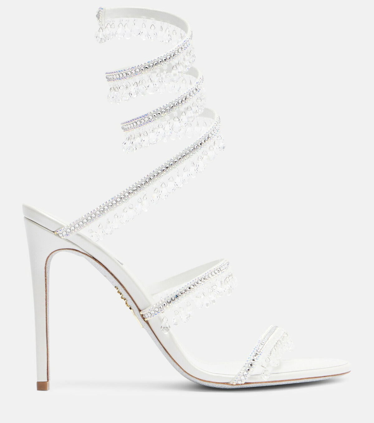 Rene Caovilla Chandelier embellished satin sandals