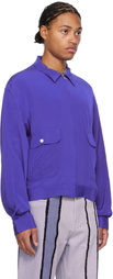 Glass Cypress Blue Silk Jacket